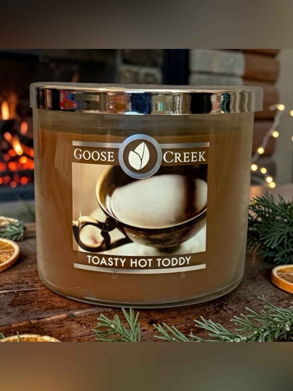 🤎GOOSE CREEK🤎Toasty Hot Toddy Soy Wax Blend 3-Wick Candle/NIP